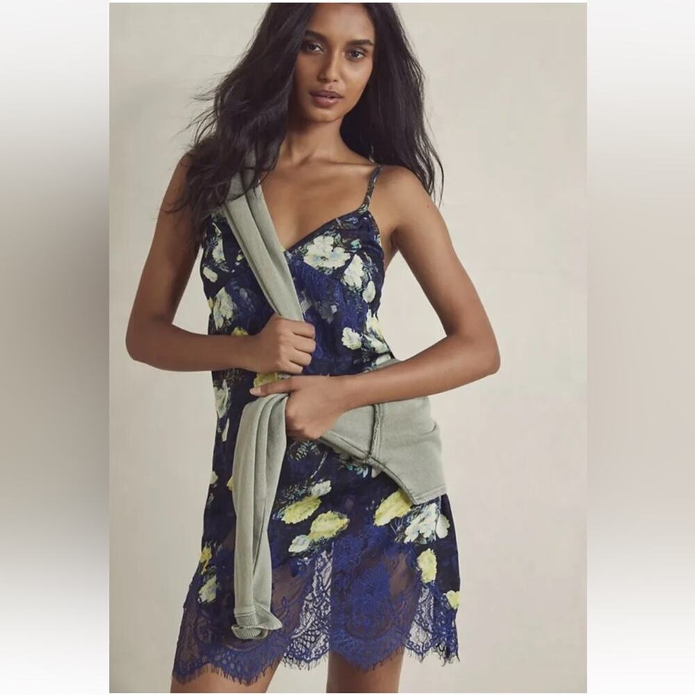 Free People Intimately Sun fade Floral Printed Slip Dress Womens XS